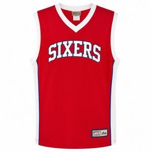VTG Hardwood Classics NBA Red Jersey 76ers Sixers 2X USA Made